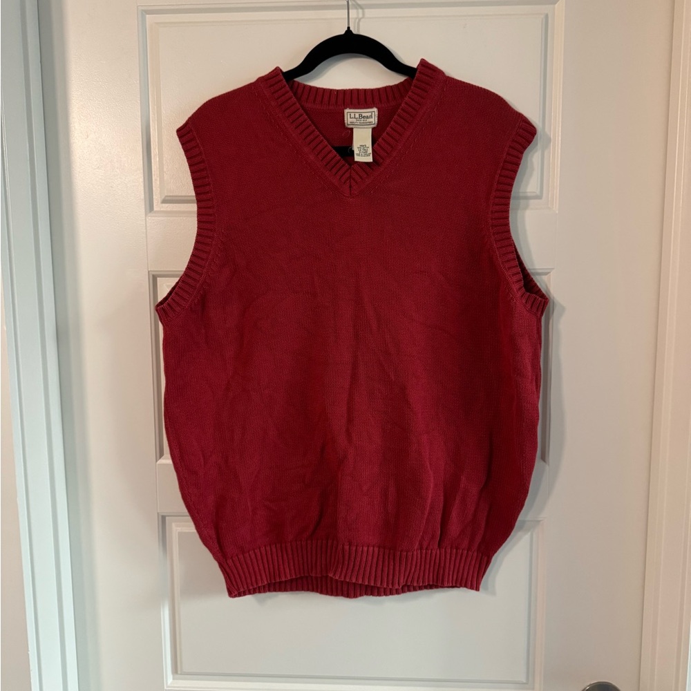 L.L. Bean Classic Red Knit Vest